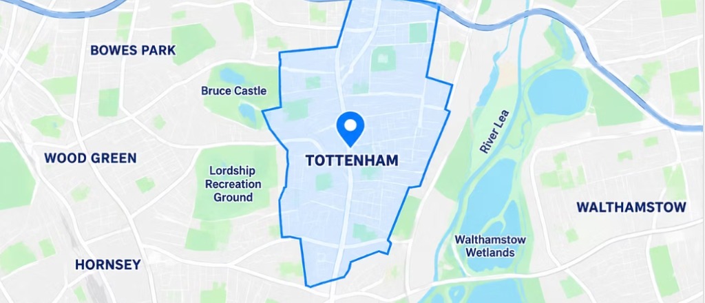 Illustration of the Tottenham area served by Ennis Driving School