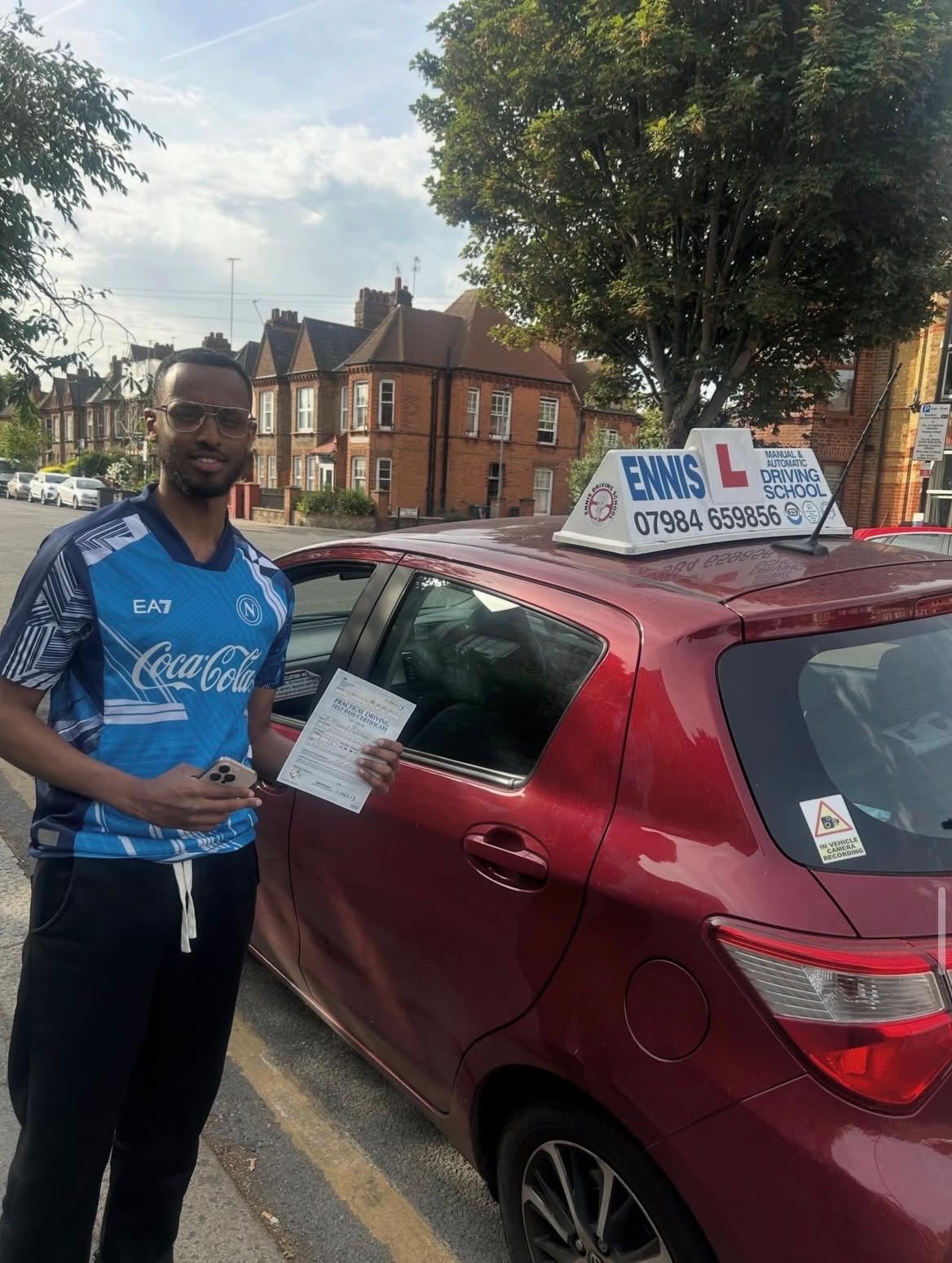 Ennis Driving School pupil celebrating a driving test pass, photo 10