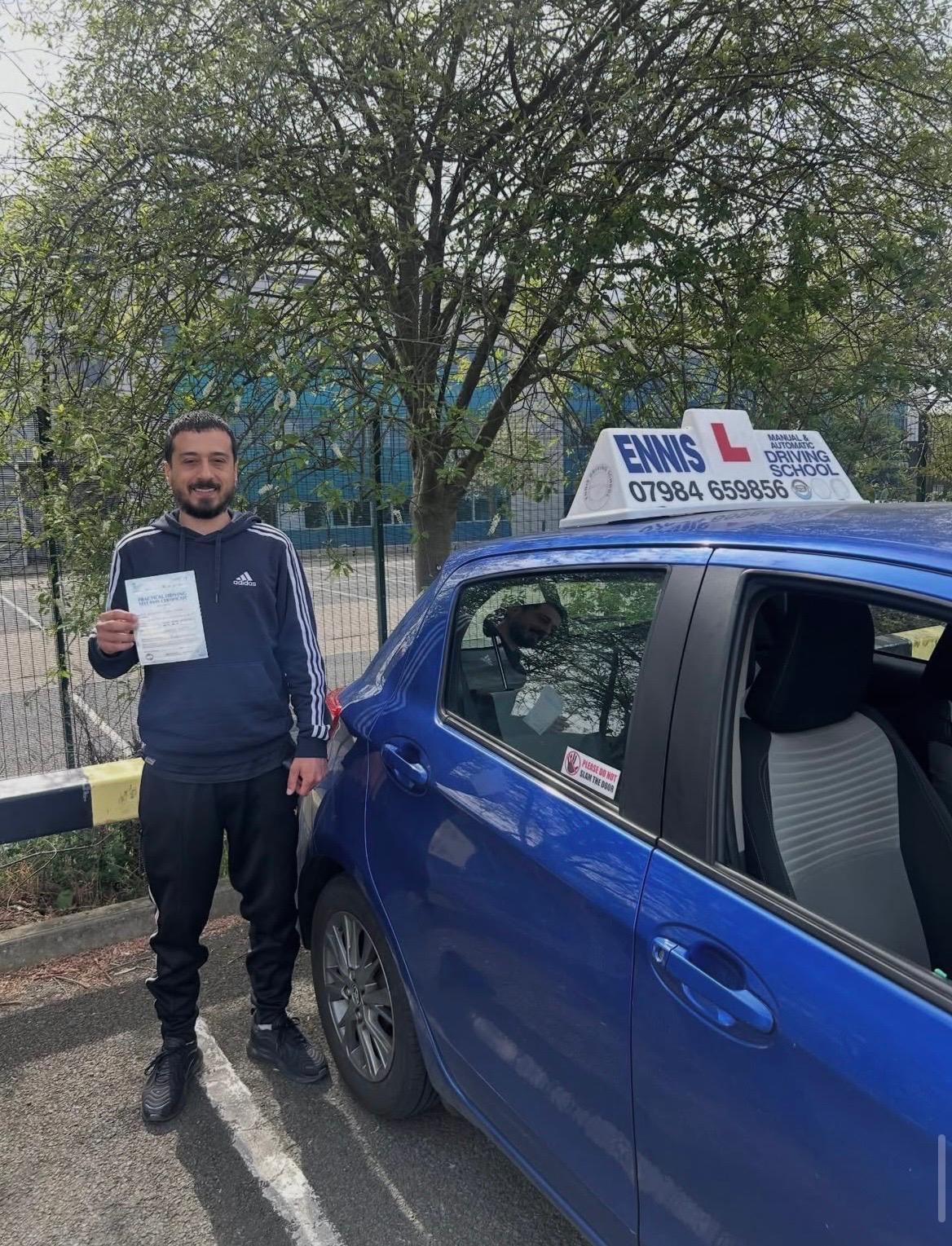 Ennis Driving School pupil celebrating a driving test pass, photo 11