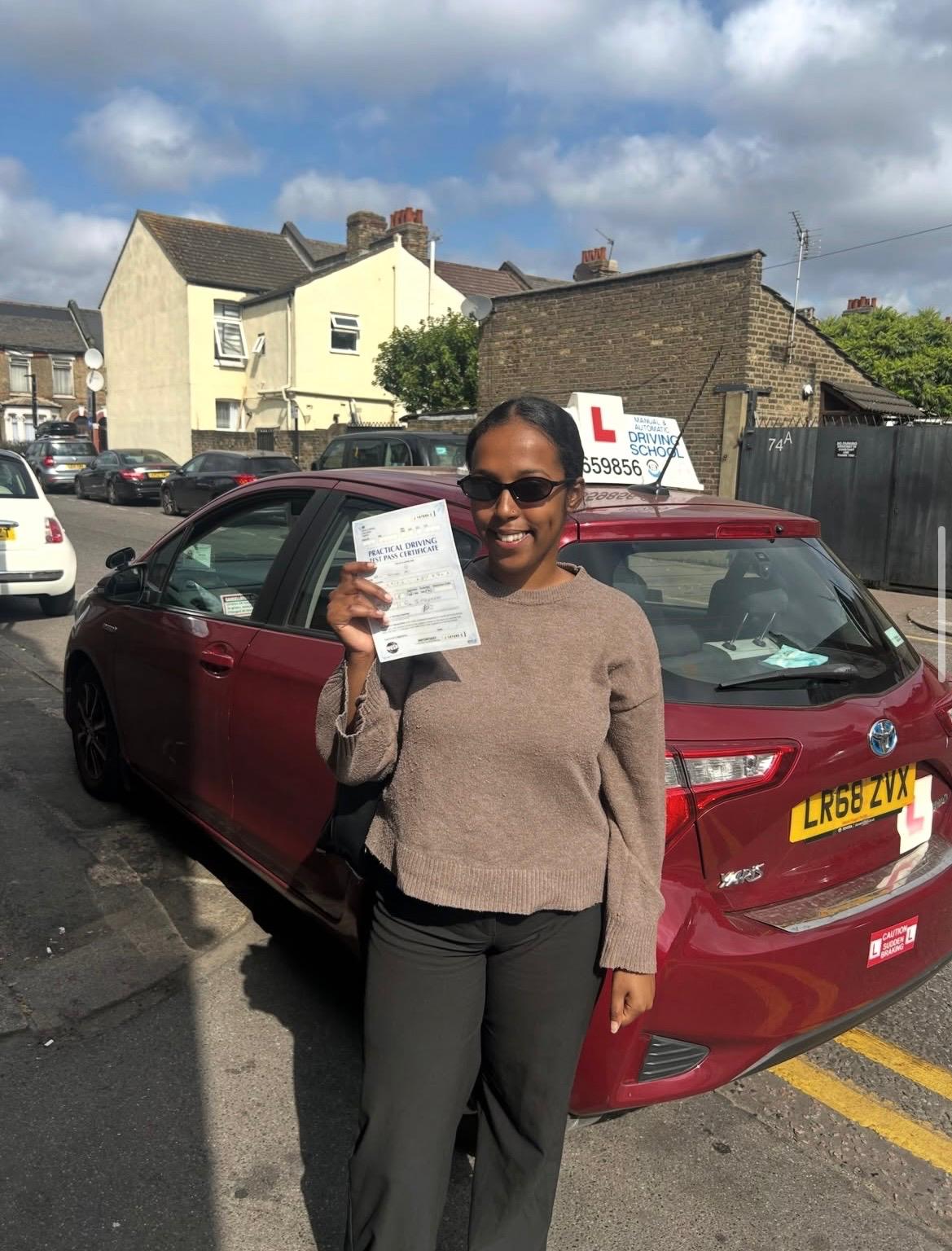Ennis Driving School pupil celebrating a driving test pass, photo 12